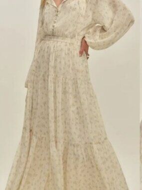 NWT Reformation Becca Dress Ditsy | Tiered Maxi Boho Floral XS